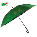 Parapluies de logo de marque d&#39;impression numérique personnalisés à deux couches, parapluie de golf double couche de conception intérieure de luxe automatique
